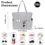 Large Beach Bag for Women (Black and White)