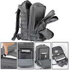 45L Military Tactical Backpack Molle Army Assault Pack CCW 3 Day survival Bug Out Bag Hiking Treeking Rucksack heavy duty backpack (3.0 Gray)