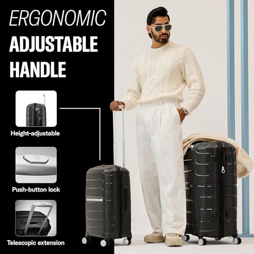 Freeform 2 Piece Luggage Set (2-Piece Set (Carry-on/Large) / White)