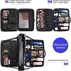 Extra Large Makeup Case Travel Makeup Train Case Professional Makeup Artist Bag Portable Nail Organizer Box Art Supply Case with Adjustable Dividers (Black / Extra Large)