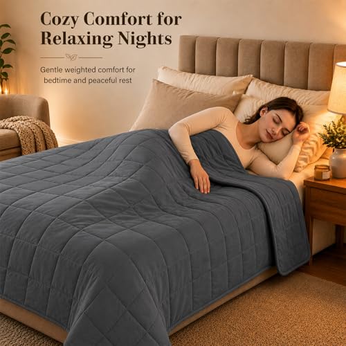 Weighted Blanket for Adults 20lbs (01-dark Grey / 48" x 72" | 20lbs)