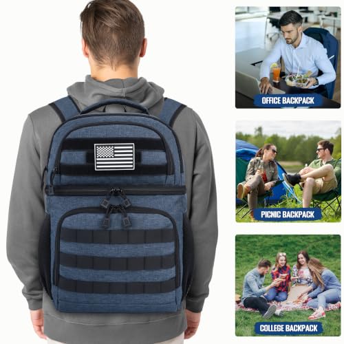 Lunch Backpack for Men (Army Blue)