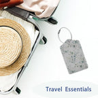 2Pcs Luggage Tag for Suitcase Sage Floral Green Leaves Cute Suitcase Tag with Privacy Flap & Name ID Label & Metal Loop (Sage Floral Green Leaves)