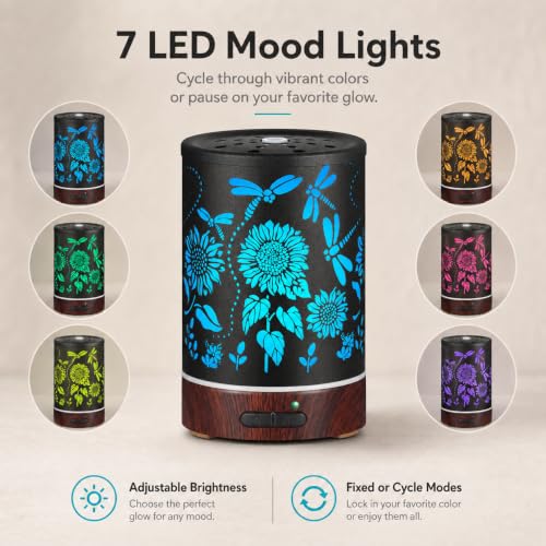 Essential Oils Diffuser Sunflower Aromatherapy Diffuser Gifts for Women (05-sunflower)