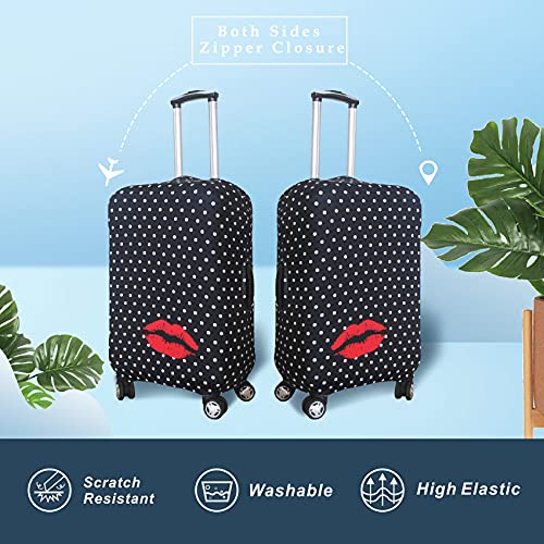 Travel Luggage Cover Fits 27 (L / Polkadot)