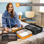 5 Pcs Packing Cubes for Suitcase Large Travel Cubes Carry on Luggage Organizer Bags for Clothes Accessories