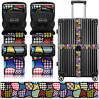 Luggage Straps for Suitcases (Black Pattern)