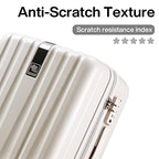 14 Inch Underseat Carry On Luggage with Wheels (14 Inch / Ivory White)