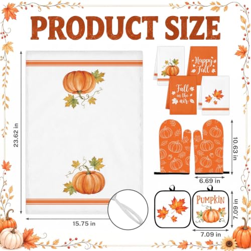 Fall Pumpkin Kitchen Decor Set (Fall Pumpkin Orange)