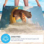 Cute Capybara Beach Towel (Capybara)
