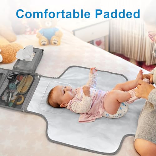 Portable Diaper Changing Pad (Grey-Style B)