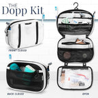 3 Piece Travel Toiletry Bag Set (White Ripstop)