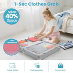 Mesh Compression Packing Cubes for Travel (11 Active Lake Blue/Watermelon Pink/Orange/Yellow / 7-Piece Set)