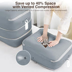4 Pack Compression Storage Bags (110L-4 Pack / Light Gray)