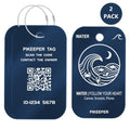 Water Zodiac Luggage Tag (Blue)