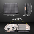 Electronics Organizer Cord Organizer Travel (Black Plaid)