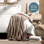 Fleece Blanket Luxury Microplush (Twin/Twin XL / 23 - Taupe)