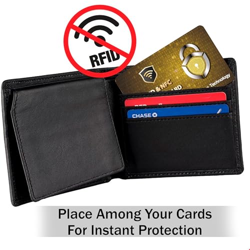 5 Pack RFID Blocking Card for Credit Debit ID Card (Golden PL)