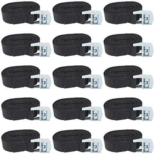 15 Pack 6.5 Feet x 1 Inch Lashing Straps (6.5 Feet x 1 Inch)
