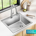 Fairlane 24 in Drop In Single Bowl Stainless Steel Kitchen Sink (24 Inch / Single Bowl — Drop In)