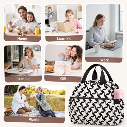 Lunch Bag Lunch Box for Women (B-B-Corduroy Stars / Medium - 10L)