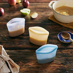 Premium Reusable Silicone Food Storage Bowl (Deep Ocean / 1-Cup)