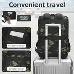 Vintage Backpack Travel Laptop Backpack with usb Charging Port for Women & Men College Backpack Fits 15.6 Inch Laptop Camouflage Green (Camo&green)