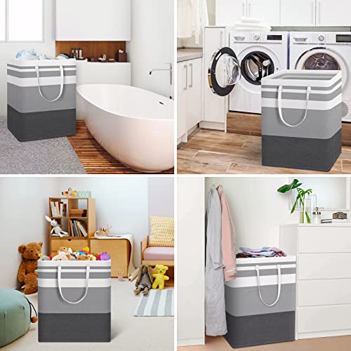 2 Pack Laundry Baskets (125L / Grey+Blue)