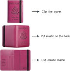 Passport Holder Cover Wallet Travel Essentials RFID Blocking Leather Card Case - Image 4