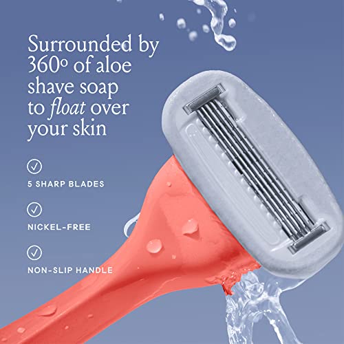 Razors for Women (Coral / 1 Count (Pack of 1))