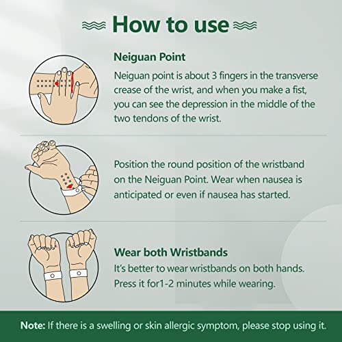Motion Sickness Wristband (Color-c / 6 Pairs-Regular)