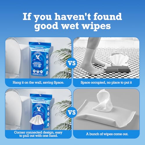Hanging Flushable Wipes Unscented Extra Large Corner (640 Count (Hanging Pack of 8))