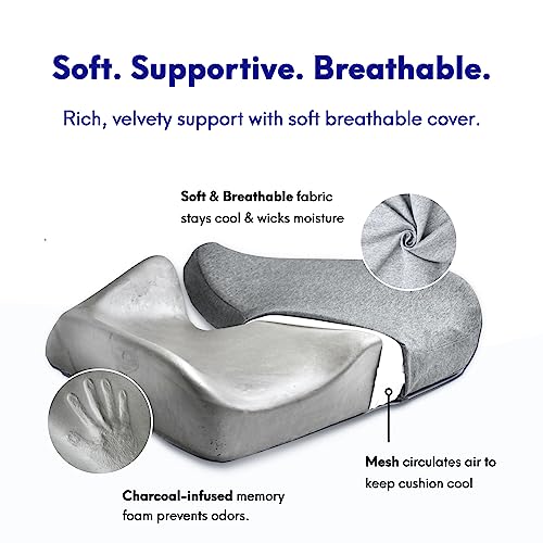 Patented Pressure Relief Seat Cushion for Long Sitting Hours on Office (Wellness Green)