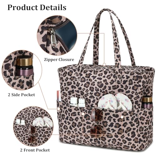 Large Beach Bag for Women (Dark Brown)