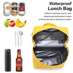 NOL Insulated Lunch Bags for Women Cooler Bag Lightweight Nylon Waterproof Lunch Box for Work (Yellow / Small (4 Liters))