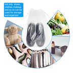 100 Pack 10x14 inch Transparent Shoe Bags for Travel (10x14 inch)