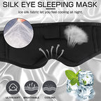 Sleep Headphones Sleep Mask with Bluetooth Headphones (Black Silk)