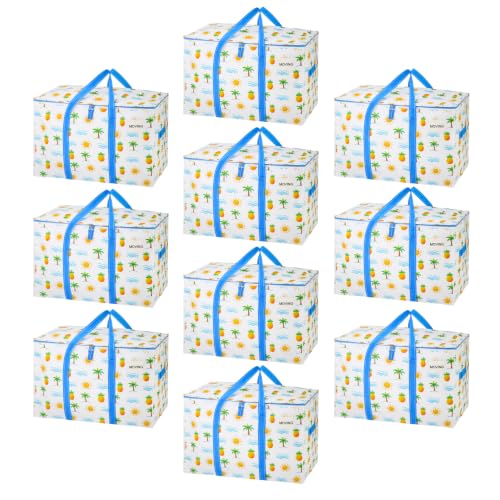 10 Pack Heavy Duty Moving Bags (10 Pack / Tropical Island)