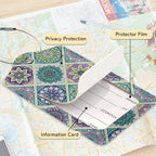 Vintage Mandala Floral Luggage Tag for Suitcase (Vintage Mandala Floral)
