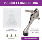 Door Stopper with Adhesive Bracket Stickers, No Drilling or Tools Needed - Image 4