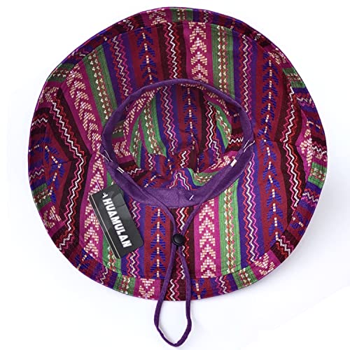 Women Summer Wide Brim Sun Hat Bucket Fishing Hats UV Protection (Medium / Qf001-zise)