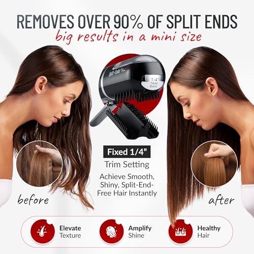 Mini 2 Original Cordless Split End Hair Trimmer for Dry (Black / Rechargeable Battery)