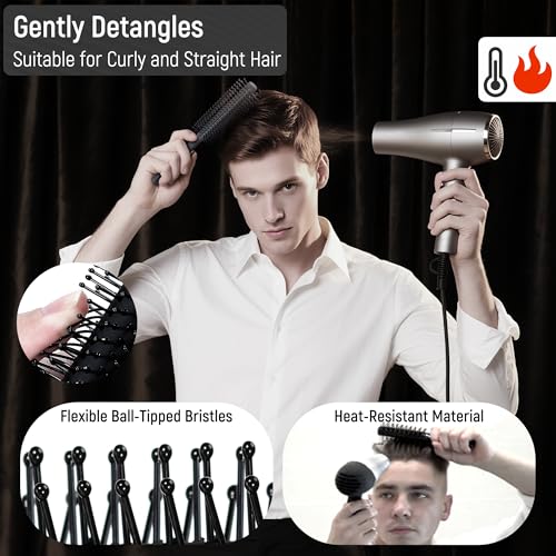 SALONSILK Hair Brush for Men (4 Count (Pack of 1))