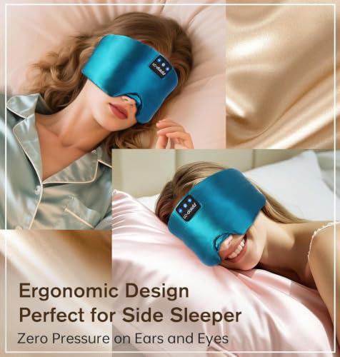 Luxurious Silk Soft Sleep Mask (Dark Green)