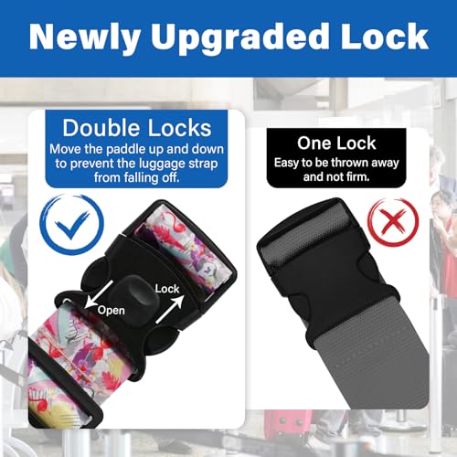 Luggage Straps for Suitcases (Deep Pink)