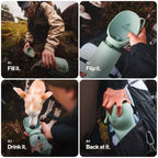 Portable Dog Water Bottle (Olive / 750ml)