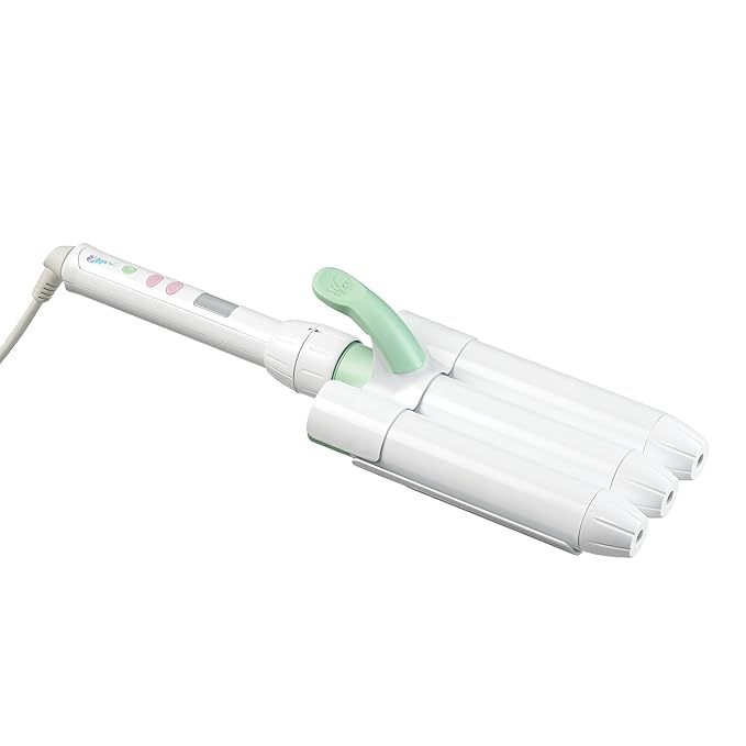 Mane 1.25" Jumbo Hair Waver Styling Attachment - 3 Barrel Curling Iron for Natural-Looking Beach Waves, Frizz-Free Volume & Texture - Detachable Hair Tools Compatible with Power Base