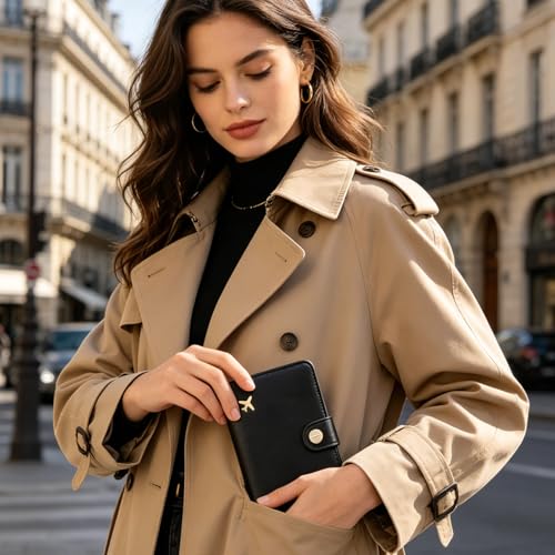 Passport Holder RFID Blocking Travel Wallet (Black)