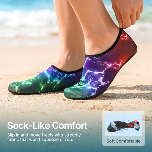 Water Shoes for Women Men Quick (13-14 Women/12-13 Men / Lightning)