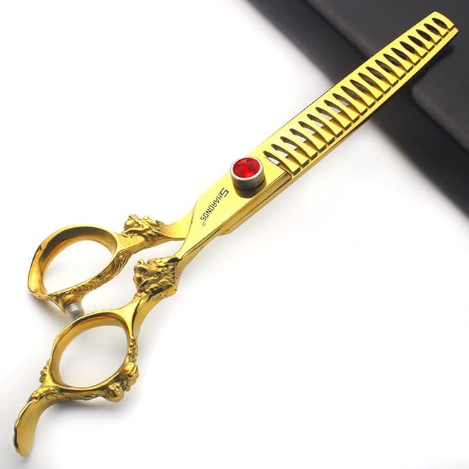 5.5/6 /7 Inch Purple Dragon Knight Professional Japanese Hair Scissors Barber Scissors Set (7 inch 2pc-C)